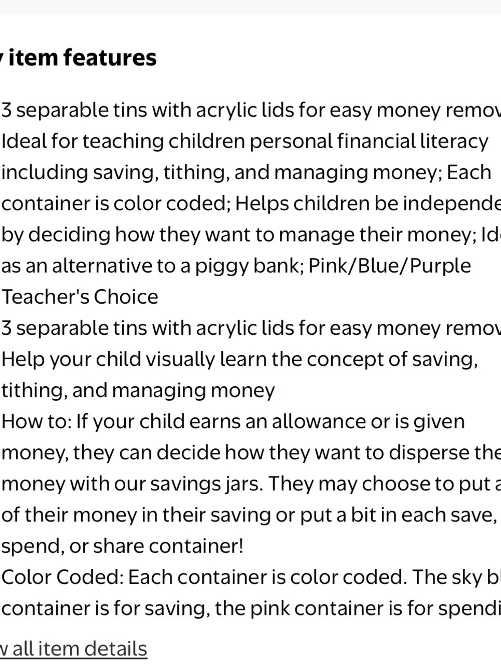 Tri-Section Plastic Coin Sorter - Spend Save Share